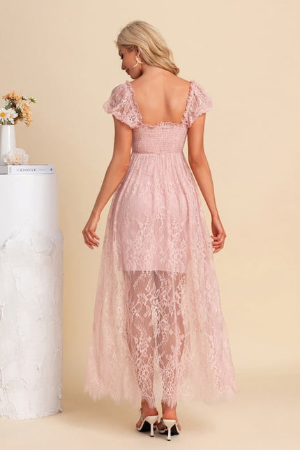 Robe de Soirée Dentelle Rosée - gallery 1