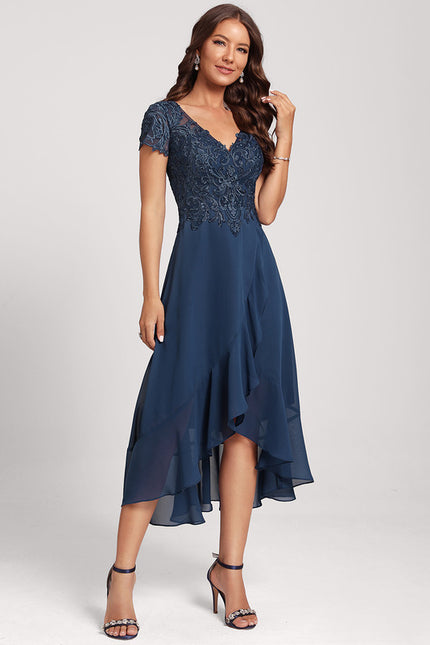 Robe de Soirée Flottante Marine - gallery 2
