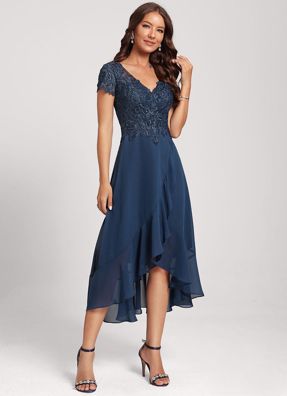 Robe de Soirée Flottante Marine - gallery 2