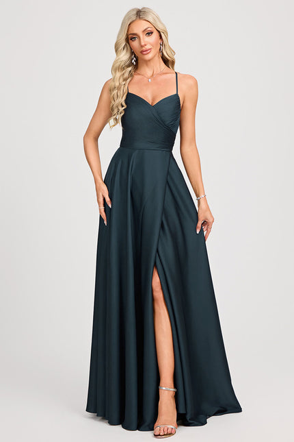 Robe de Soirée Envolée De Satin - gallery 2
