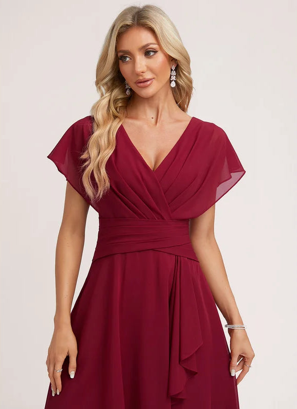 Robe de Soirée Cerise Flottante - gallery 5