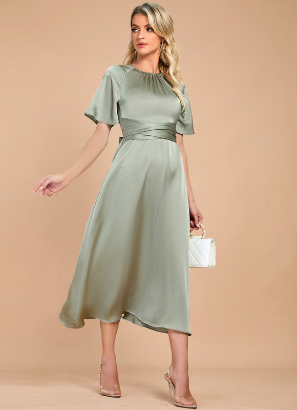 Robe de Soirée Satinée Sage