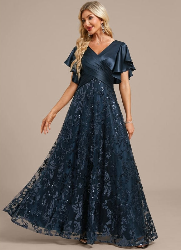 Robe De Soirée En Satin Duchesse - gallery 2