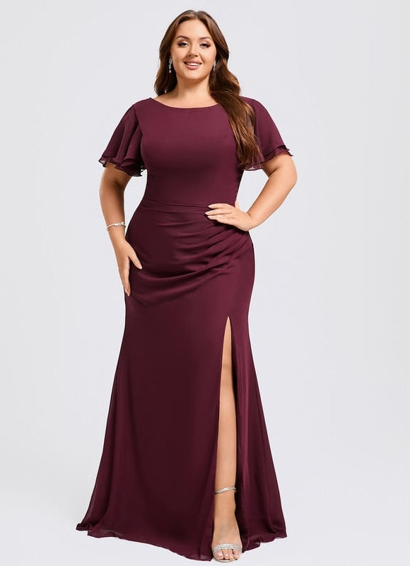 Robe de Soirée Longue Bordeau Chic - gallery 7