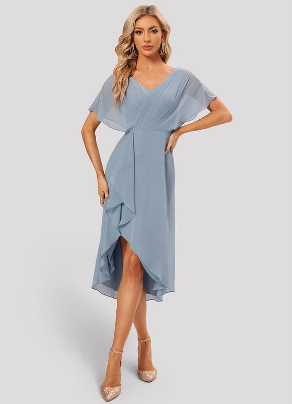 Robe de Soirée Mousseline Frisée - gallery 2