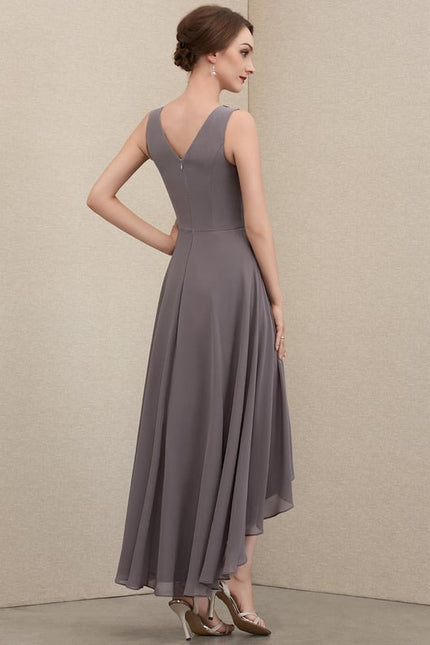 Robe de Soirée Gris Nuageux Chic - gallery 6