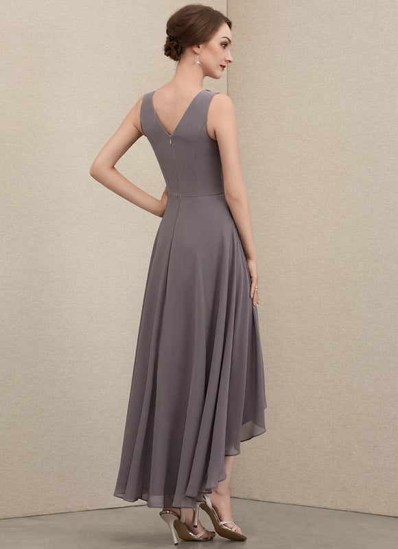 Robe de Soirée Gris Nuageux Chic - gallery 6