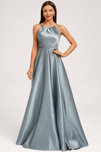 Robe de Soirée Satin Aquatique - gallery 2