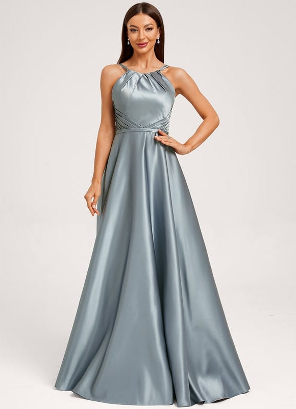 Robe de Soirée Satin Aquatique - gallery 2