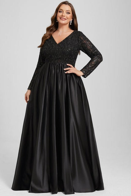 Robe de Soirée Luxe Satin Noir - gallery 9