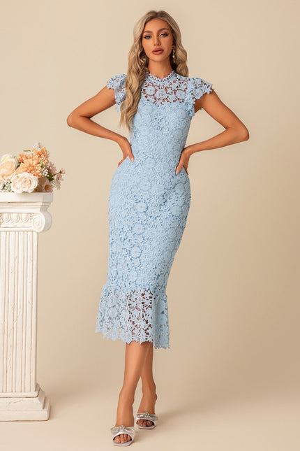 Robe de Soirée Azur Dentelle - gallery 1