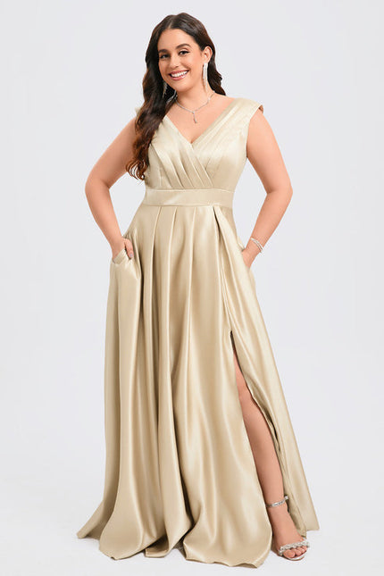 Robe de Soirée Satin Mauve Élégant - gallery 8