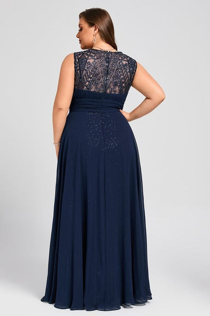 Robe de Soirée Élégance Marine Pailletée - gallery 8
