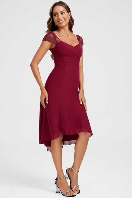 Robe de Soirée Bourgogne Fluide - gallery 2