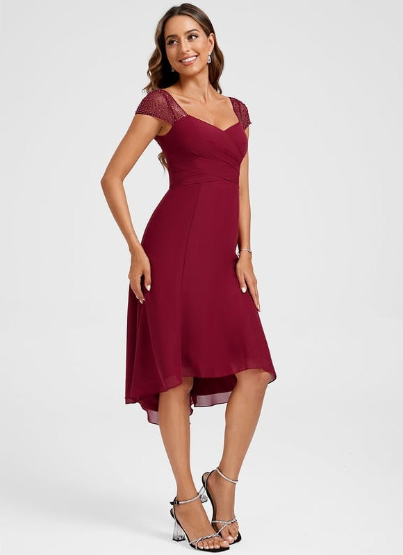 Robe de Soirée Bourgogne Fluide - gallery 2