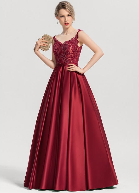 Robe de Soirée Éblouissante Cerise - gallery 1