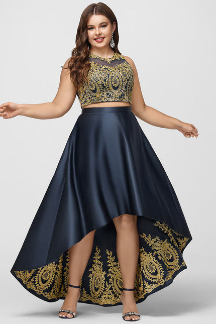 Robe de Soirée Éclat Doré Asymétrique - gallery 5
