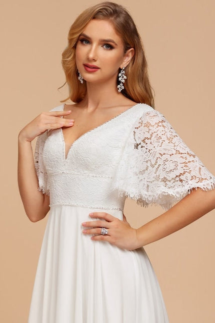 Robe de Soirée Vaporeuse Écrue - gallery 5