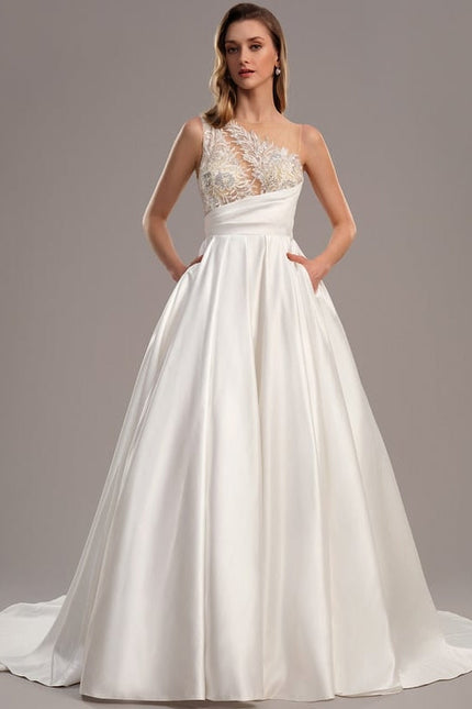 Robe de Soirée Satinée Étreinte
