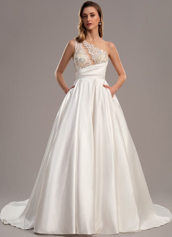 Robe de Soirée Satinée Étreinte