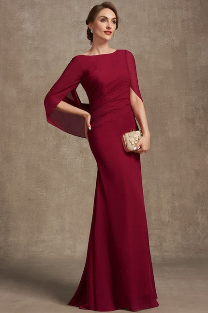 Robe de Soirée Velours Rubis Élégant