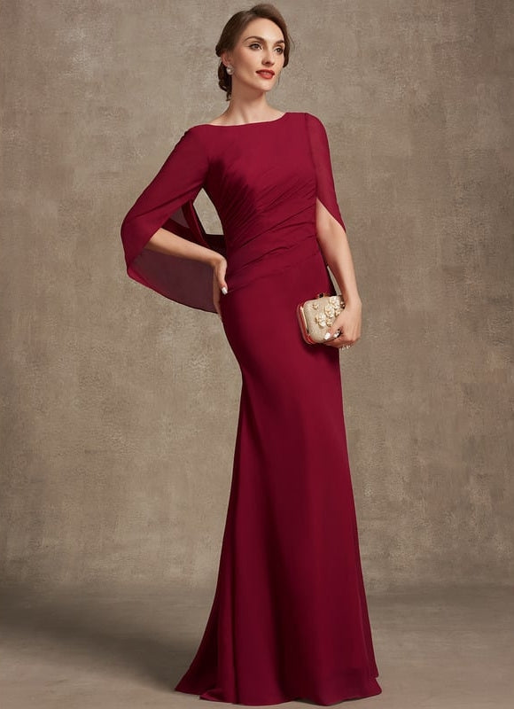 Robe de Soirée Velours Rubis Élégant