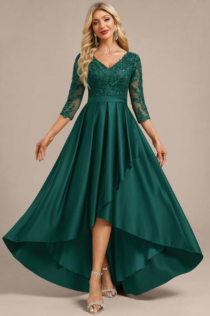 Robe Soirée Asymétrique Émeraude