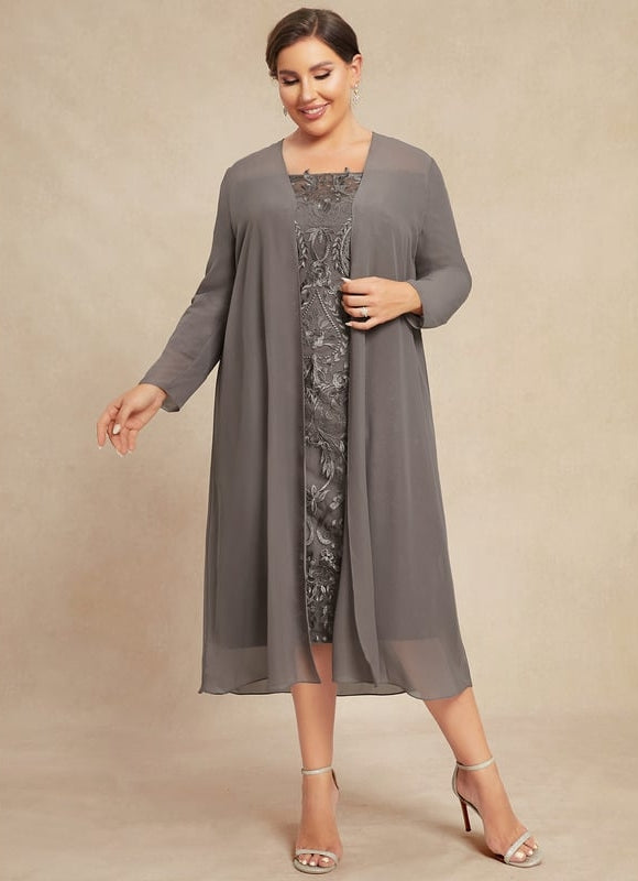 Robe de Soirée Gris Élégance Chic - gallery 8