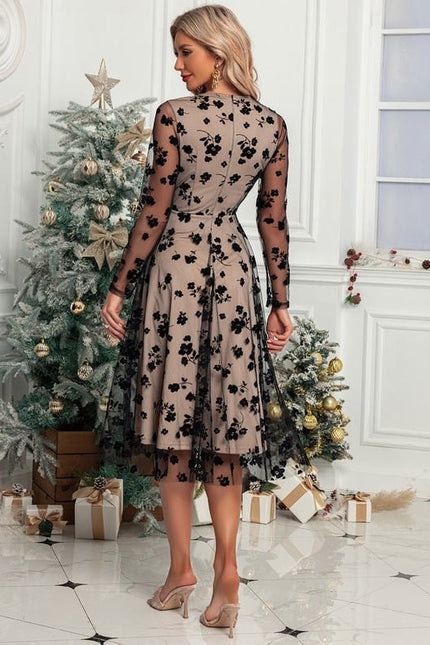 Robe de Soirée Nuit Ébène Floral - gallery 1