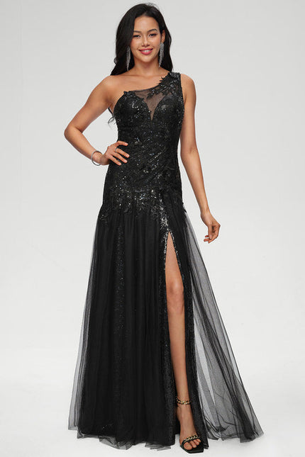 Robe de Soirée Noir Éclatant - gallery 4