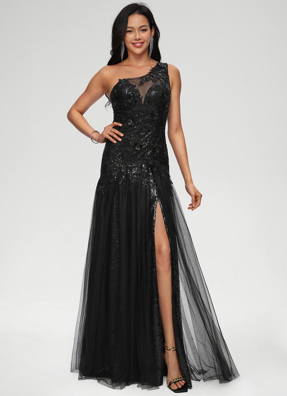Robe de Soirée Noir Éclatant - gallery 4