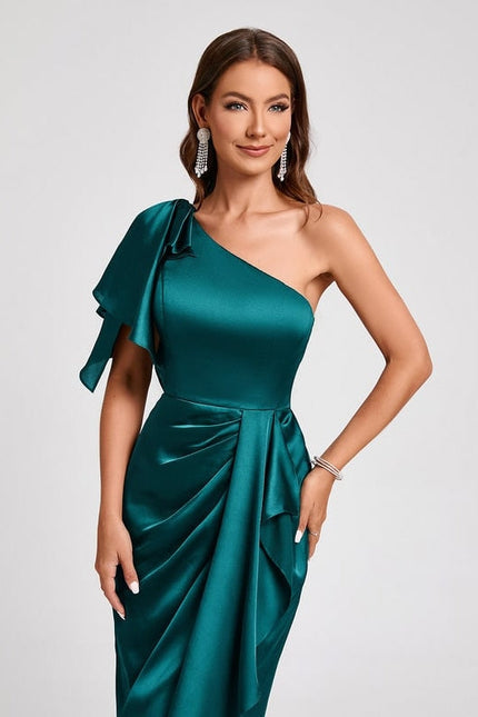 Robe de Soirée Satinée Ondulante - gallery 6