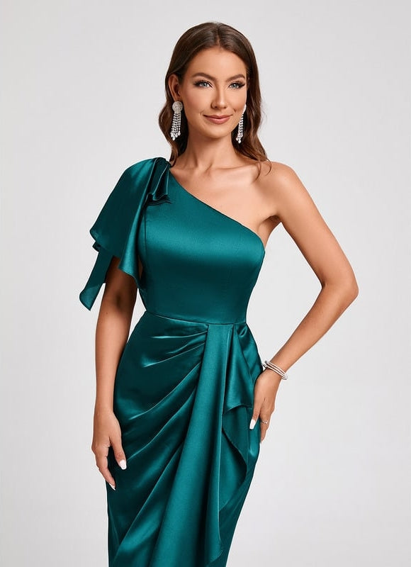 Robe de Soirée Satinée Ondulante - gallery 6