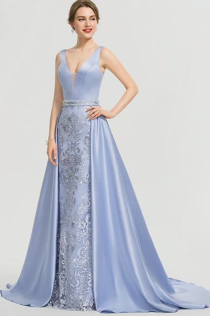 Robe de Soirée Céleste Satiné - gallery 3