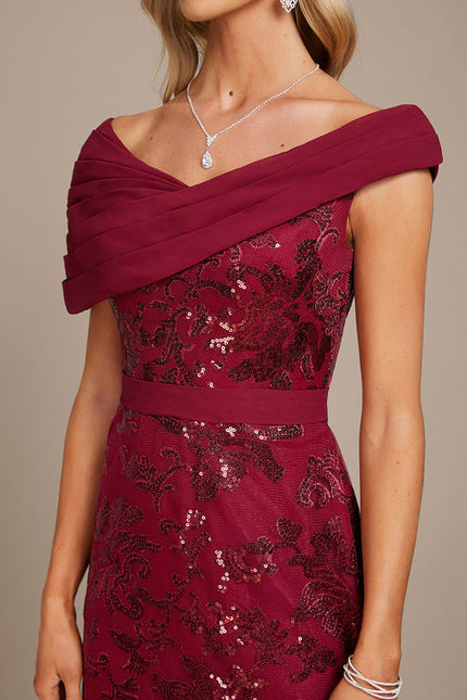 Robe de Soirée Rubis Élégante - gallery 1