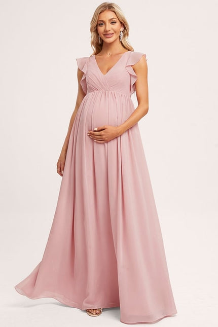 Robe de Soirée Flottante Rosée - gallery 3
