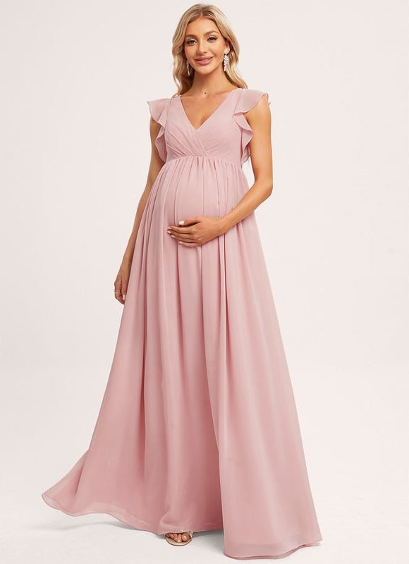 Robe de Soirée Flottante Rosée - gallery 3