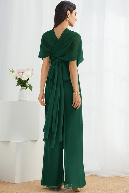 Robe de Soirée Chiffon Émeraude - gallery 4