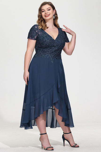 Robe de Soirée Flottante Marine - gallery 9