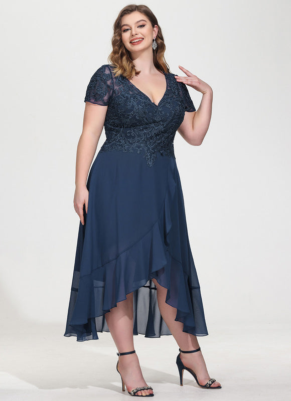 Robe de Soirée Flottante Marine - gallery 9