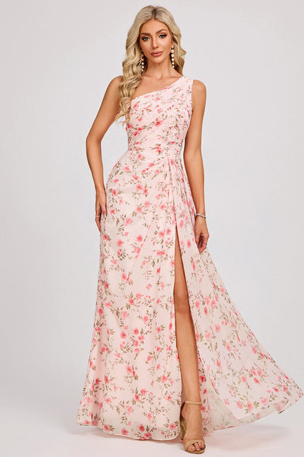 Robe de Soirée Asymétrique Fluide