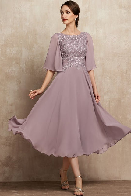 Robe de Soirée Lilas Enchanté