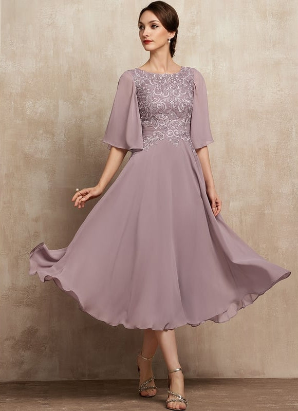 Robe de Soirée Lilas Enchanté