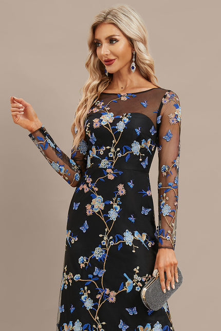 Robe de Soirée Floral Noir Chic - gallery 2