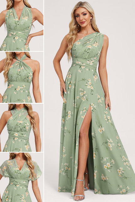 Robe de Soirée Bordeaux Fluide