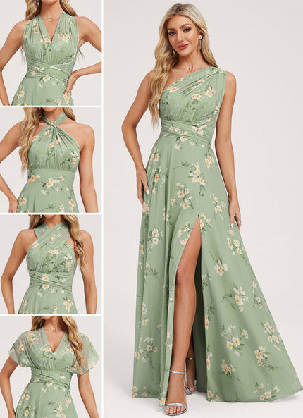 Robe de Soirée Bordeaux Fluide
