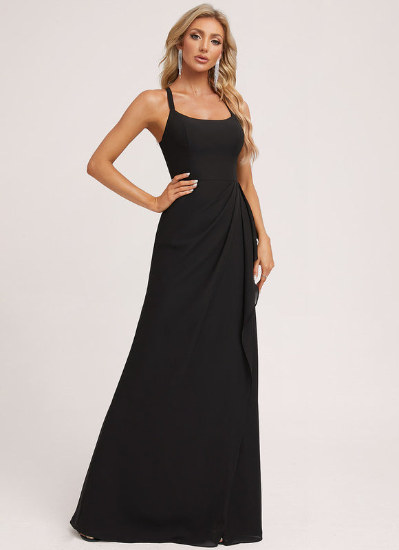 Robe de Soirée Fluide Vert Deau - gallery 4
