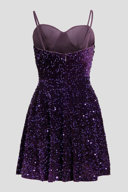 Robe De Soirée Paillette Courte - gallery 7