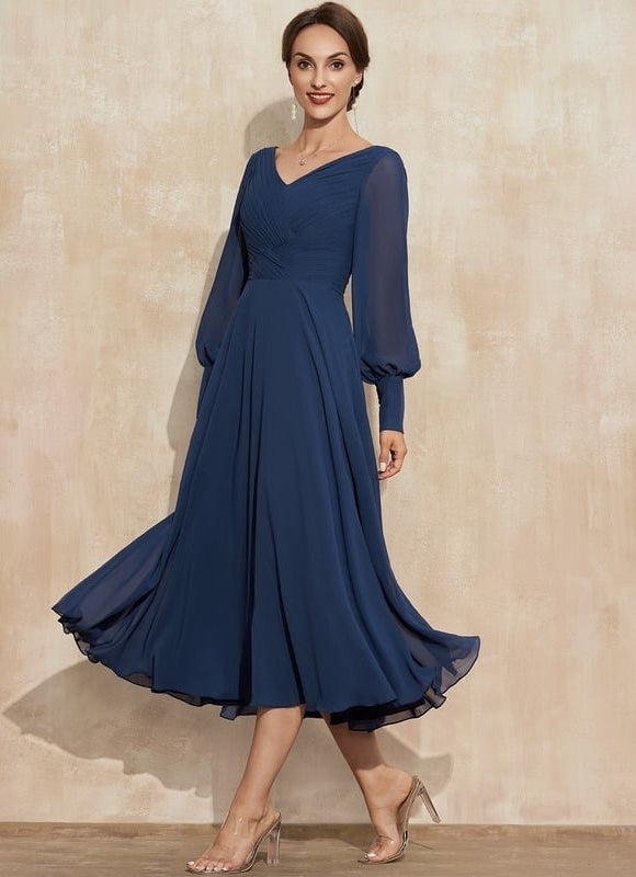 Robe De Soirée Grande Taille Mousseline - gallery 4