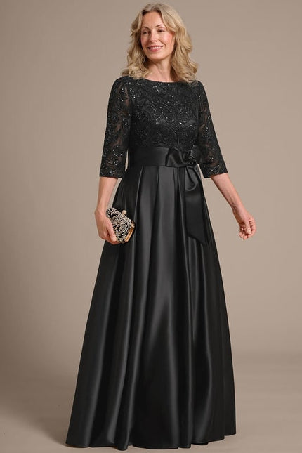 Robe De Soirée Soie Et Dentelle - gallery 5